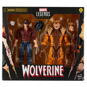 Marvel Legends Series Marvel's Logan vs Sabretooth, Wolverine 6 inch Action Figures