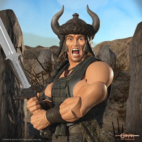( Pre Order ) Super 7 Ultimates Conan the Barbarian - Conan Battle of the Mounds 7-Inch Action Figure