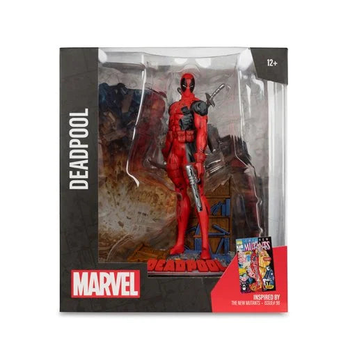 IN STOCK! McFarlane Marvel Wave 1 Deadpool The New Mutants #98 1:10 Scale Posed Figure with Scene