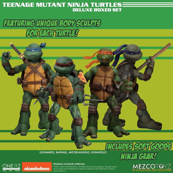 IN STOCK! Mezco One:12 Collective TMNT Boxed Set ( Pre owned Opened And Displayed )
