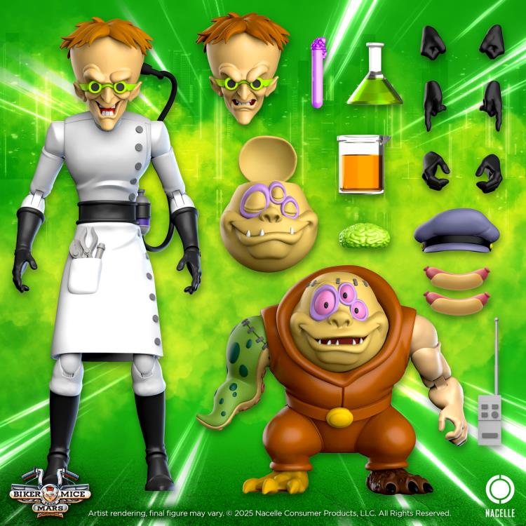 キラーパーナーツ Pre Order ) Biker Mice from Mars Dr. Karbunkle with Fred the