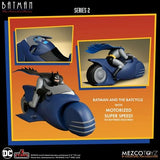 ( Pre Order ) Mezco Batman: The Animated Series Batman and Batcycle 5 Points Vehicle