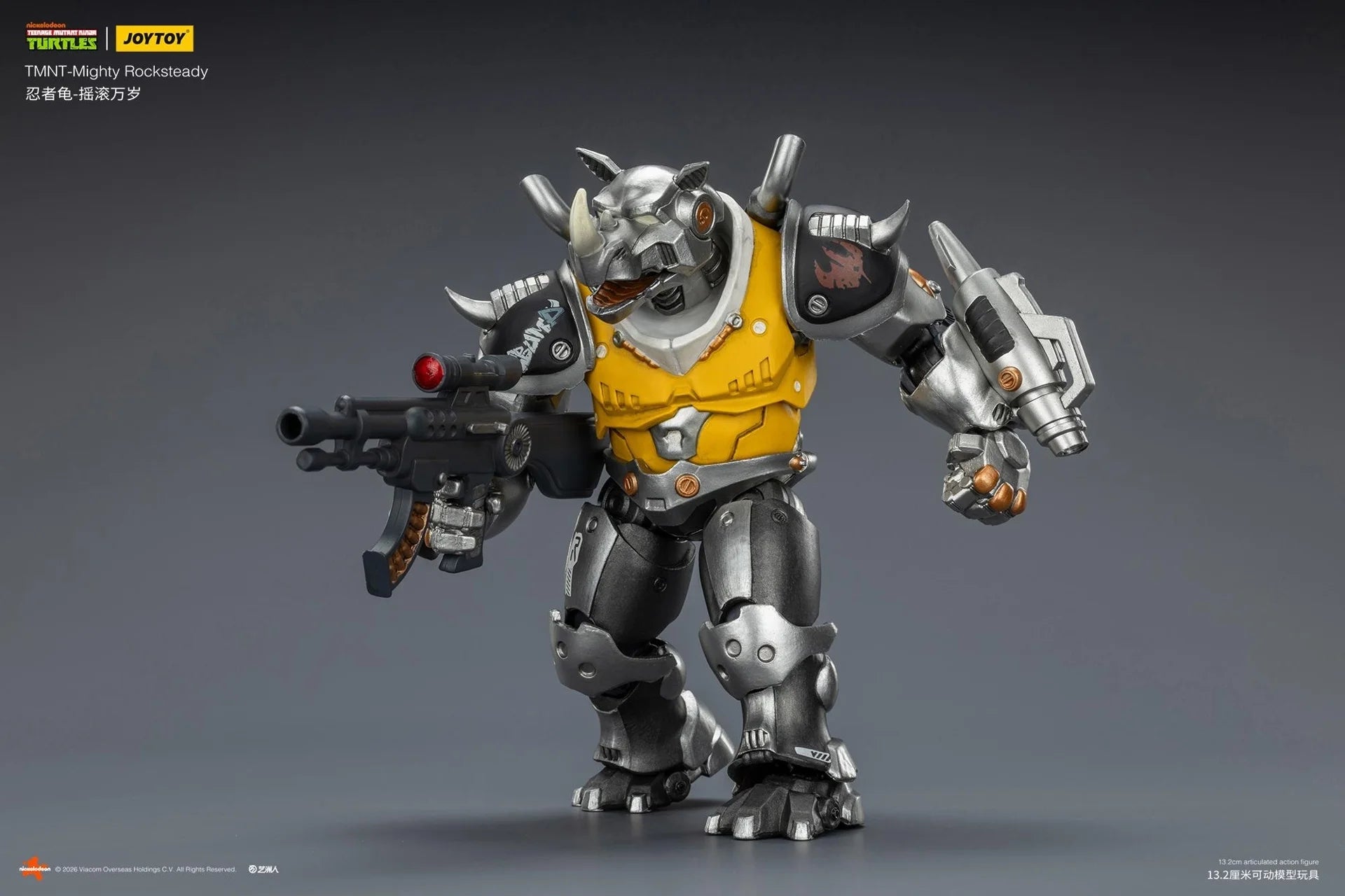 IN STOCK! Joy Toy TMNT Mighty Rocksteady ( 1:18 ) Action Figure