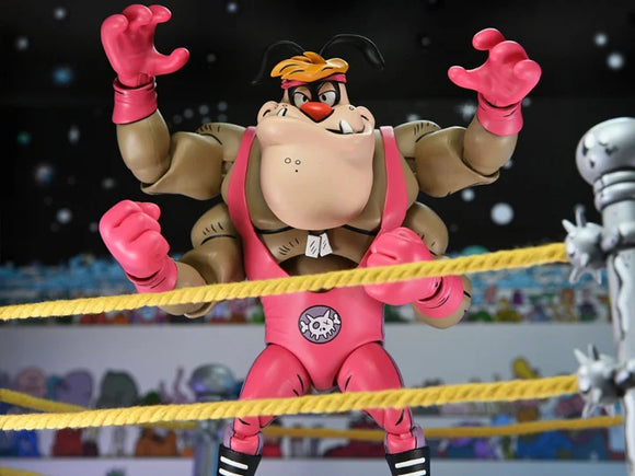 ( Pre Order ) NECA TMNT Adventures Stump Wrestling Cryin' Houn' (Archie Comics) Action Figure