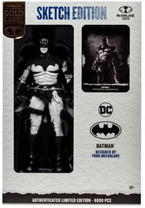 IN STOCK! McFarlane DC Multiverse Batman by Todd McFarlane Sketch Edition Gold Label 7-Inch Action Figure - Entertainment Earth Exclusive