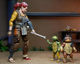 ( Pre Order ) NECA TMNT The Last Ronin - The Lost Years Grammy April with Baby Yi & Moja