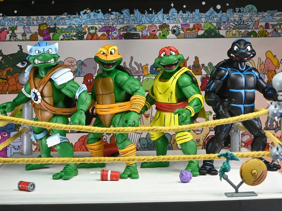 IN STOCK! NECA TMNT Adventures Stump Wrestling Turtles (Archie Comics) Four-Pack