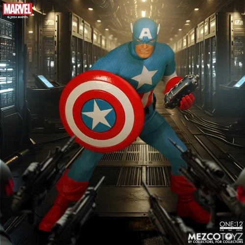 ( Pre Order ) Mezco  One:12 Collective Captain America Silver Age Edition Action Figure