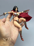 ( Pre Order )  Fury Toys FSV02 Northern Valkyrie Svafa Yellow Skin Red Armor Ver. 1/12 Scael Action Figure