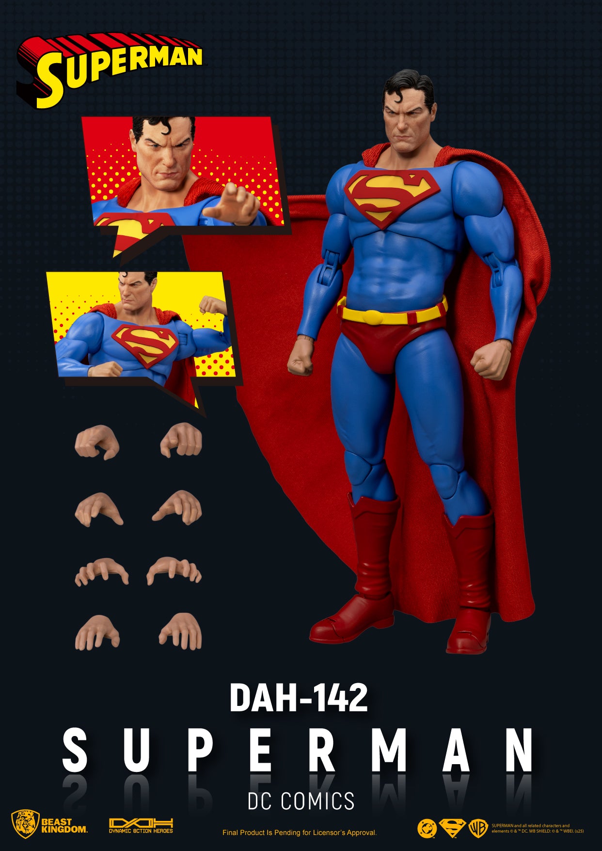 IN STOCK! DC Comic DAH-142 Dynamic 8ction Superman Action Figure