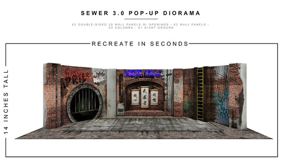 IN STOCK! SEWER (3.0) 1/12 SCALE POP-UP DIORAMA
