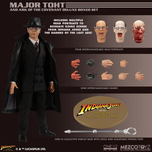 ( Pre Order ) Mezco One 12 Collective:Indiana Jones Raiders of the Lost Ark Major Toht and the Ark of the Covenant Deluxe Boxed Set
