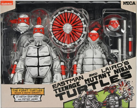 ( Pre Order ) NECA TMNT The First Sketch Turtles (Black & White) Action Figure Two-Pack