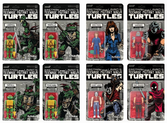 ( Pre Order ) Super 7 Reaction TMNT Mirage Comic Set of 8