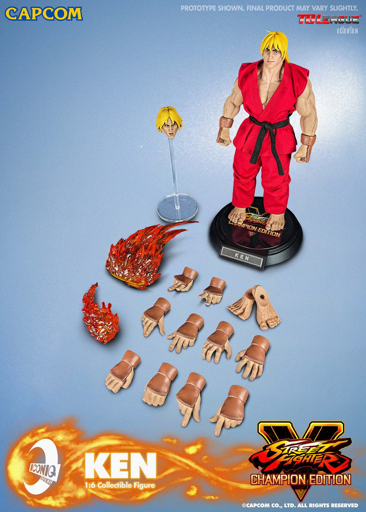 Iconiq 1/6 ストリートファイター　ケン IN STOCK! Street Fighter V Iconiq Gaming Series Ken 1/6