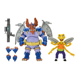 IN STOCK! NECA TMNT CARTOON 2 PK WINGNUT & SCREWLOOSE