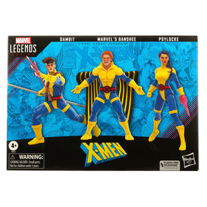 IN STOCK! Hasbro Marvel Legends Series X-Men Banshee, Gambit, & Psylocke 3 Pack