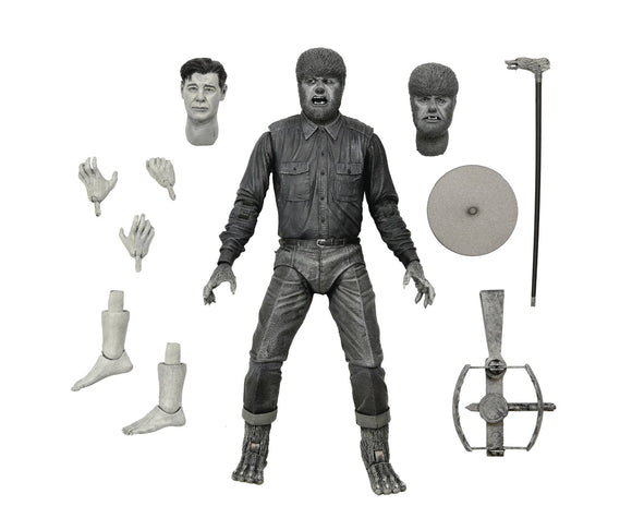 IN STOCK! NECA Universal Monsters Ultimate Black & White Wolf Man 7 inch Action Figure