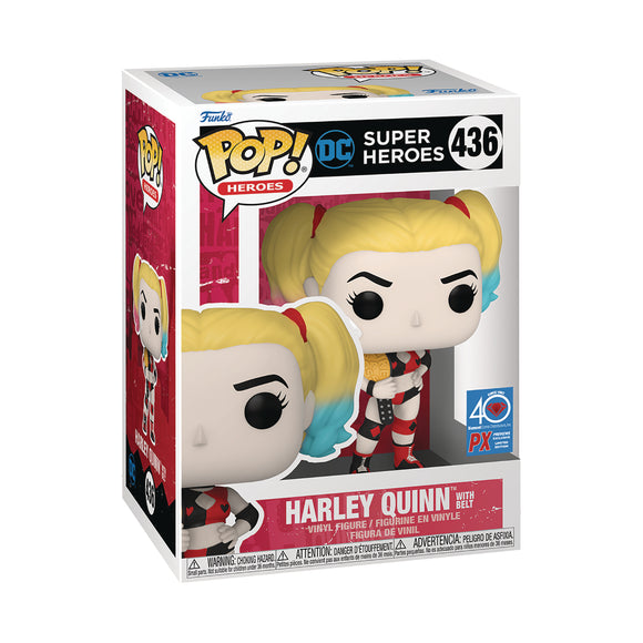 IN STOCK! FUNKO Pop Heroes DC Harley Quinn With Belt PX Exclusive