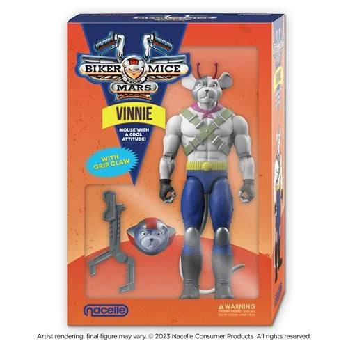 IN STOCK! Biker Mice from Mars Vinnie 7-Inch Scale Action Figures